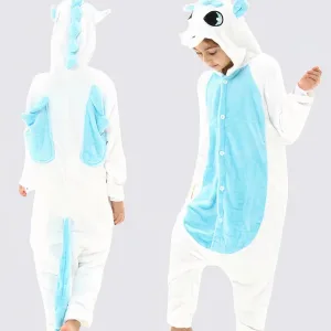Combinaison Pyjama Fille "licorne Bleu"