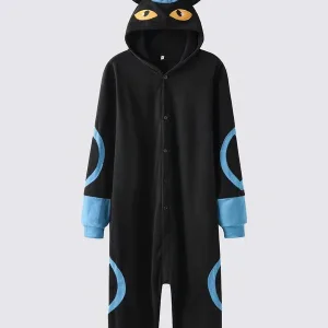 Combinaison Pyjama Homme "chat Nocturne Bleu"