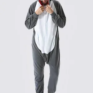 Combinaison Pyjama Homme "loup Gris"