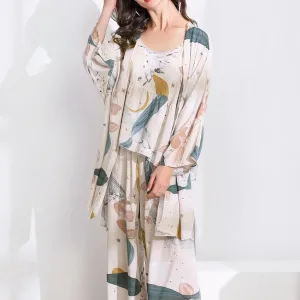 Pyjama En Satin "zéphyr De Printemps"