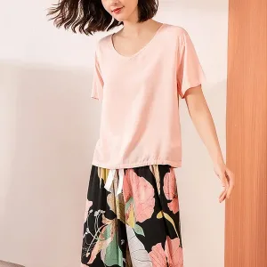 Pyjama Femme 2 Pièces "nuit Florale"