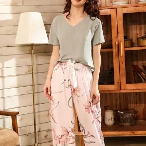 Pyjama Femme 2 Pièces "rêverie De Lilas"