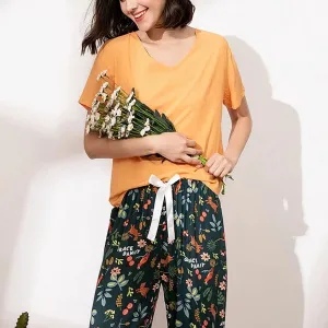 Pyjama Femme 2 Pièces "symphonie De Fleurs"