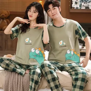 Pyjama Rigolo Pour Couple 2 Pièces À Motif