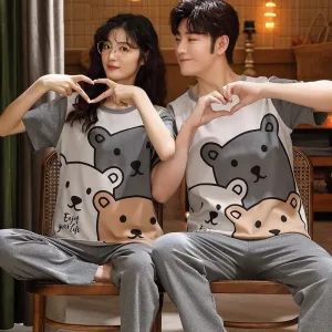 Pyjama En Commun Couple À Motif Ours