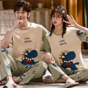 Pyjama Ensemble Couple Motif Dinosaure