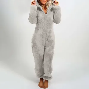 Combinaison Polaire Gris Ourson