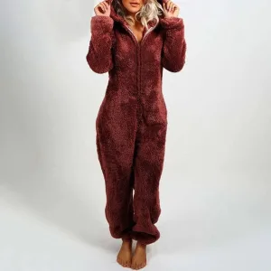 Combinaison Polaire Rouge Ourson