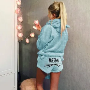 Ensemble Pyjama Chat Bleu Ciel