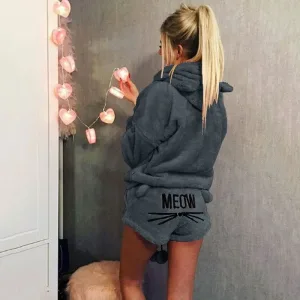 Ensemble Pyjama Chat Gris Foncé