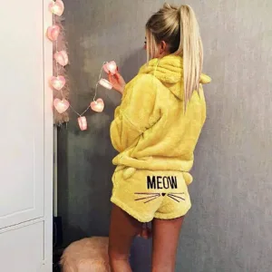 Ensemble Pyjama Chat Jaune