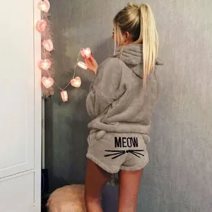 Ensemble Pyjama Chat Kaki