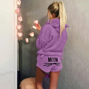 Ensemble Pyjama Chat Violet