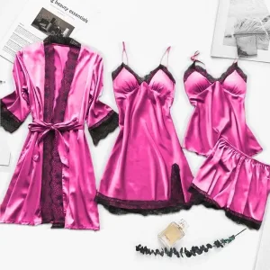 Ensemble Pyjama Dentelle Violet