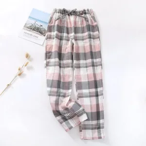 Pantalon Pyjama Femme À Carreaux Grisrose