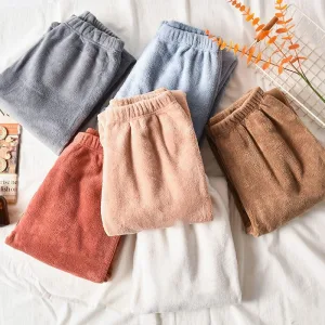 Pantalon Pyjama Hiver Femme Marron
