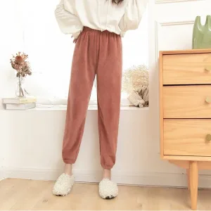 Pantalon Pyjama Hiver Femme Rouge