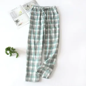 Pantalon Pyjama Homme À Carreaux Vert
