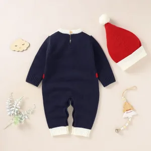 Pyjama Noël Bébé  Pere Noël Bleu