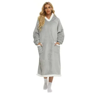 Pull Plaid Long Gris