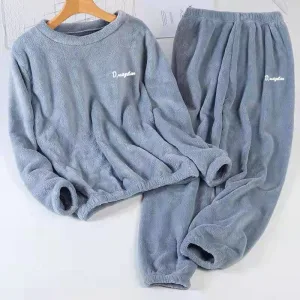 Pyjama Chaud Femme Bleu