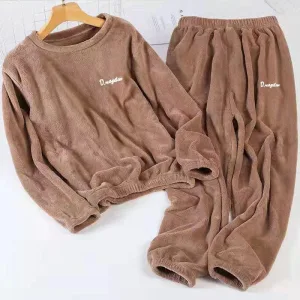 Pyjama Chaud Femme Marron
