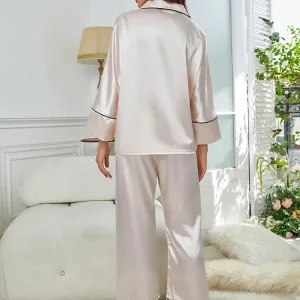 Pyjama En Satin "nacre Étoilée"