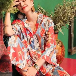 Pyjama En Satin Pour Femme