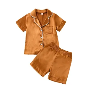 Pyjama Enfant Satin Marron