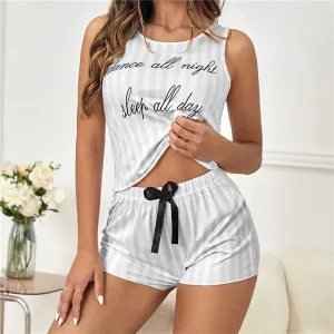Pyjama Été Gris Femme