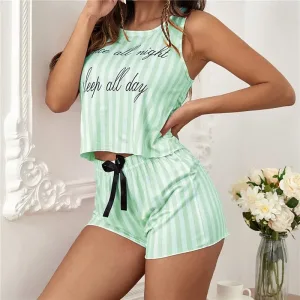 Pyjama Été Vert Femme