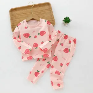 Pyjama Fille À Motif Fraise