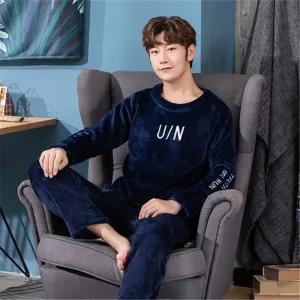 Pyjama Homme Hiver Bleu