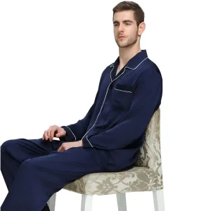 Pyjama Homme Satin Bleu