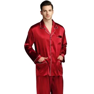 Pyjama Homme Satin Rouge