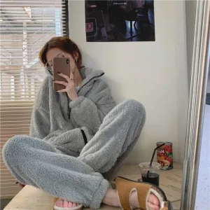 Pyjama Polaire Coton Gris