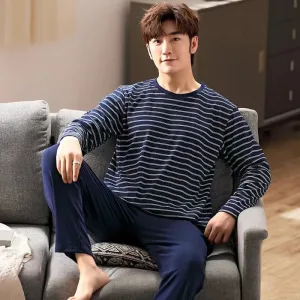 Pyjama Rayé Bleu Homme