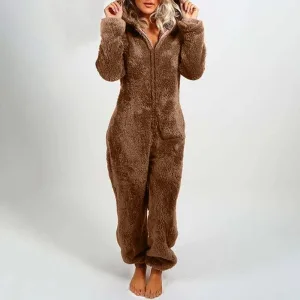 Combinaison Polaire Marron Ourson