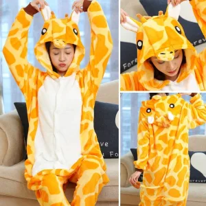 combinaison pyjama girafe